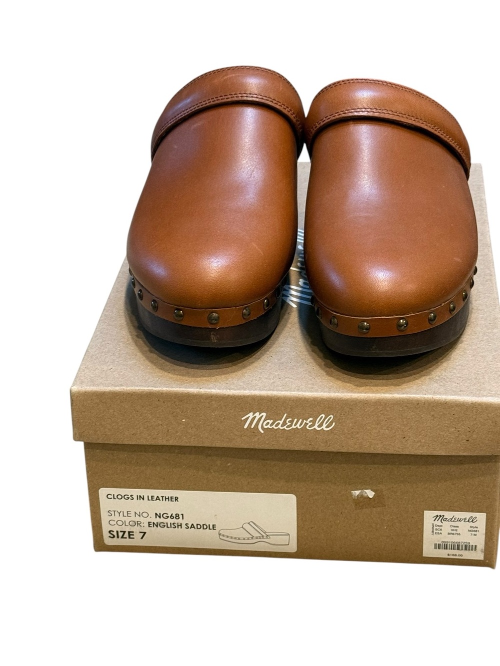 Madewell Leather Clogs – English Saddle (Size 7) - Picture 3 of 9